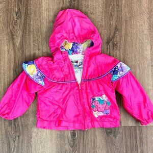 Vintage Climate Control Strawberry Ruffle 90's Pink Jacket Sz 2T